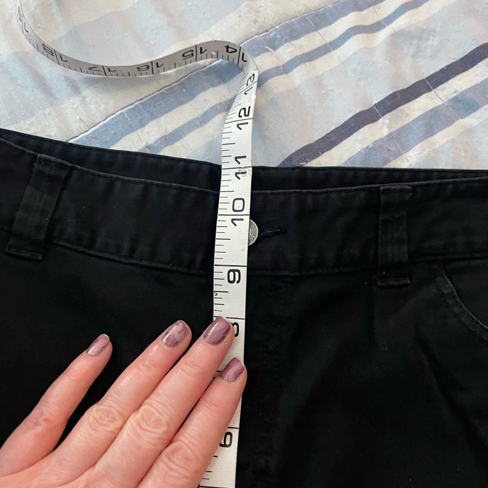 Rafaella Sports Classic black shorts size 12 cotton spandex stretch four pocket - Picture 10 of 14